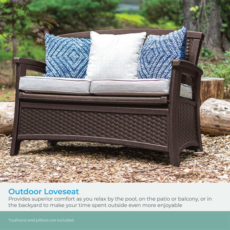 Suncast Elements Storage Bench Brown